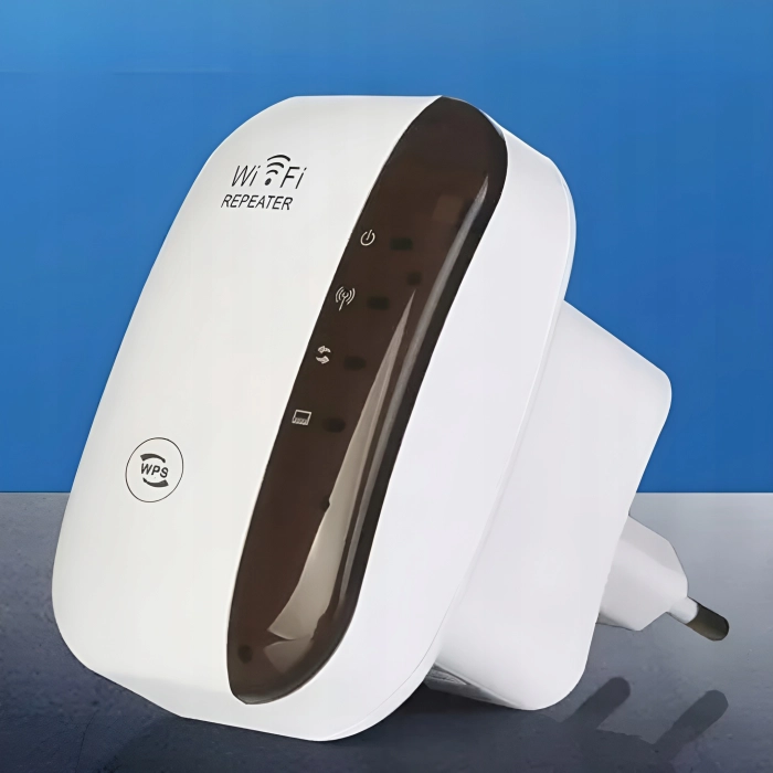 Wzmacniacz sygnału WiFi 300 mb/s + repeater z mocnym zasięgiem (2 tryby + WPS)