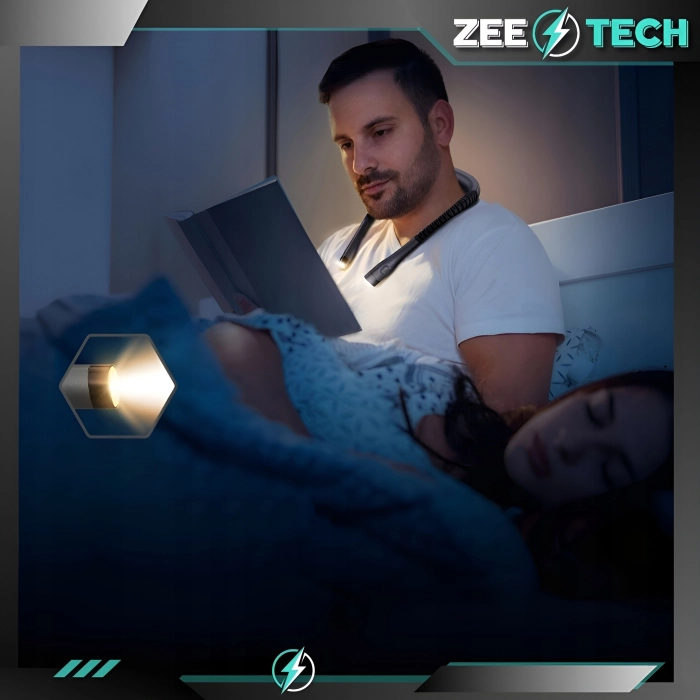 Lampka LED na szyję do czytania książek, szycia (3 barwy światła)