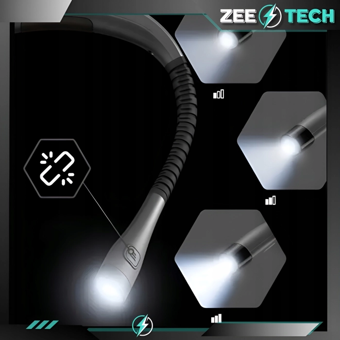 Lampka LED na szyję do czytania książek, szycia (3 barwy światła)