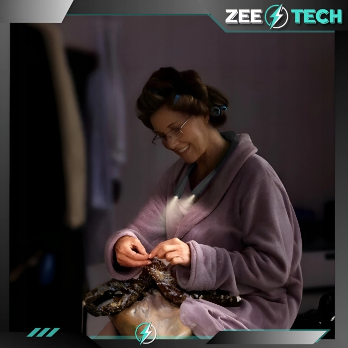 Lampka LED na szyję do czytania książek, szycia (3 barwy światła)