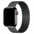 Pasek Bransoleta mesh do Apple Watch 1/2/3/4/5/6/7/8/9/SE 42mm 44mm 45mm 49mm (Czarny)