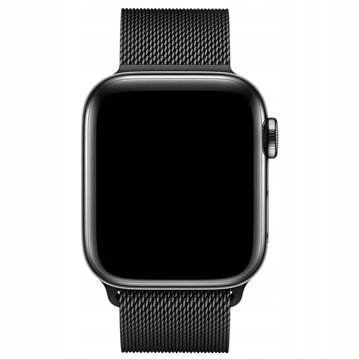 Pasek Bransoleta mesh do Apple Watch 1/2/3/4/5/6/7/8/9/SE 42mm 44mm 45mm 49mm (Czarny)