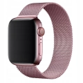 Pasek Bransoleta mesh do Apple Watch 1/2/3/4/5/6/7/8/9/SE 42mm 44mm 45mm 49mm (Różowy)