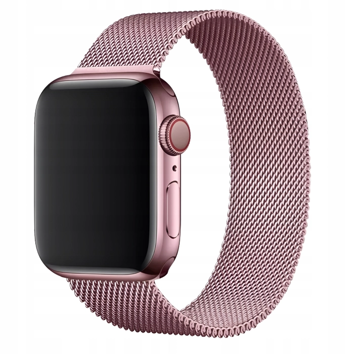 Pasek Bransoleta mesh do Apple Watch 1/2/3/4/5/6/7/8/9/SE 42mm 44mm 45mm 49mm (Różowy)