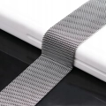 Pasek Bransoleta mesh do Apple Watch 1/2/3/4/5/6/7/8/9/SE 42mm 44mm 45mm 49mm (Srebrny)