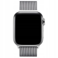 Pasek Bransoleta mesh do Apple Watch 1/2/3/4/5/6/7/8/9/SE 42mm 44mm 45mm 49mm (Srebrny)