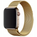 Pasek Bransoleta mesh do Apple Watch 1/2/3/4/5/6/7/8/9/SE 42mm 44mm 45mm 49mm (Złoty)