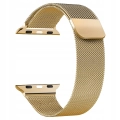 Pasek Bransoleta mesh do Apple Watch 1/2/3/4/5/6/7/8/9/SE 42mm 44mm 45mm 49mm (Złoty)