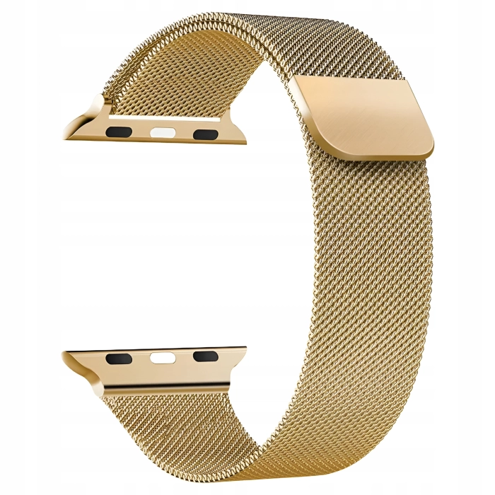 Pasek Bransoleta mesh do Apple Watch 1/2/3/4/5/6/7/8/9/SE 42mm 44mm 45mm 49mm (Złoty)