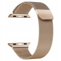 Pasek Bransoleta mesh do Apple Watch 1/2/3/4/5/6/7/8/9/SE 42mm 44mm 45mm 49mm (Różowe złoto)