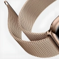 Pasek Bransoleta mesh do Apple Watch 1/2/3/4/5/6/7/8/9/SE 42mm 44mm 45mm 49mm (Różowe złoto)