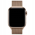 Pasek Bransoleta mesh do Apple Watch 1/2/3/4/5/6/7/8/9/SE 42mm 44mm 45mm 49mm (Różowe złoto)