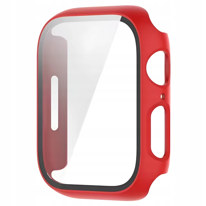 Etui + szkło do Apple Watch 4/5/6/SE 44mm - Odporny case (Czerwone)