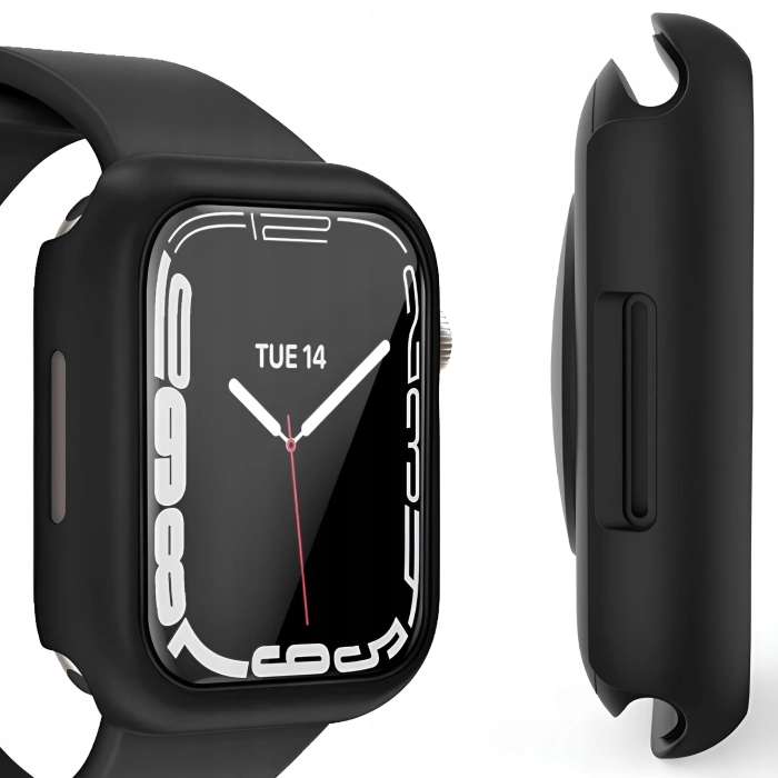 Etui + szkło do Apple Watch 4/5/6/SE 40mm - Odporny case (Czarne)
