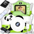 Aparat fotograficzny cyfrowy dla dzieci 40 mpx - Panda + Karta 32 GB