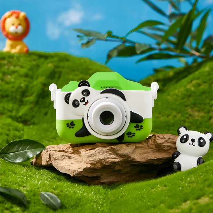 Aparat fotograficzny cyfrowy dla dzieci 40 mpx - Panda + Karta 32 GB