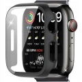 Etui + szkło do Apple Watch 7/8/9 45mm - Odporny case (Czarne)