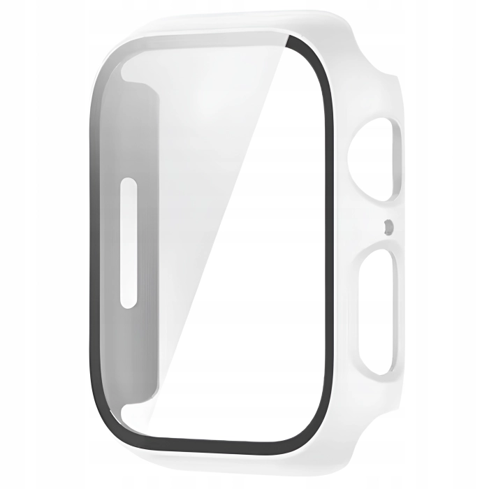 Etui + szkło do Apple Watch 7/8/9 45mm - Odporny case (Białe)