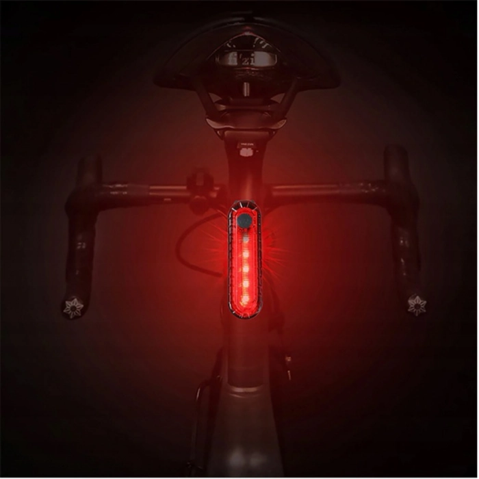 Lampka rowerowa tylna LED 50 Lm - USB, Wodoszczelna (4 tryby)