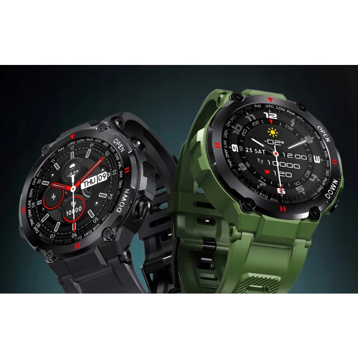 Smartwatch męski Z22 - zegarek militarny z możliwością prowadzeniem rozmów (Czarny)