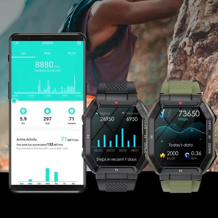 Smartwatch męski Z55 - zegarek sportowy z możliwością prowadzeniem rozmów (Czarny)