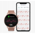 Smartwatch męski, damski Z3 - zegarek sportowy z pomiarem pulsu i EKG + Szkło (Złoty)