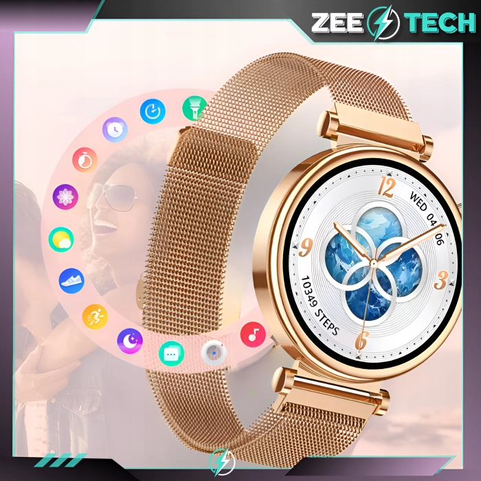 Smartwatch damski Z4 - zegarek z pomiarem cukru oraz prowadzeniem rozmów (Różowy)