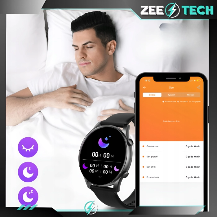 Smartwatch zegarek męski rozmowy język polski sport smart watch 2 paski + szkło