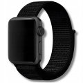 Pasek materiałowy, nylonowy do Apple Watch 1/2/3/4/5/6/7/8/9/SE 42mm 44mm 45mm 49mm (Czarny)
