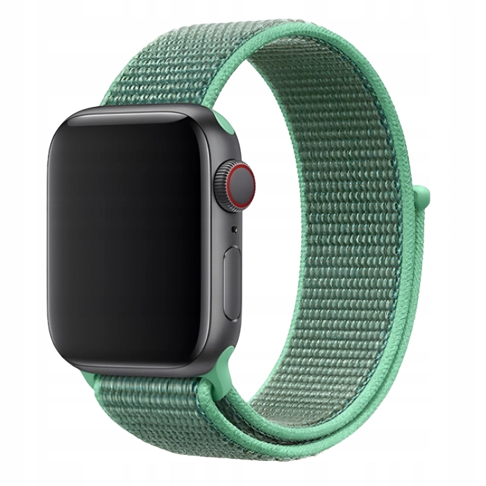 Pasek materiałowy, nylonowy do Apple Watch 1/2/3/4/5/6/7/8/9/SE 42mm 44mm 45mm 49mm (Zielony)