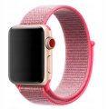 Pasek materiałowy, nylonowy do Apple Watch 1/2/3/4/5/6/7/8/9/SE 38mm 40mm 41mm (Różowy)
