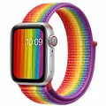 Pasek materiałowy, nylonowy do Apple Watch 1/2/3/4/5/6/7/8/9/SE 38mm 40mm 41mm (Tęczowy)