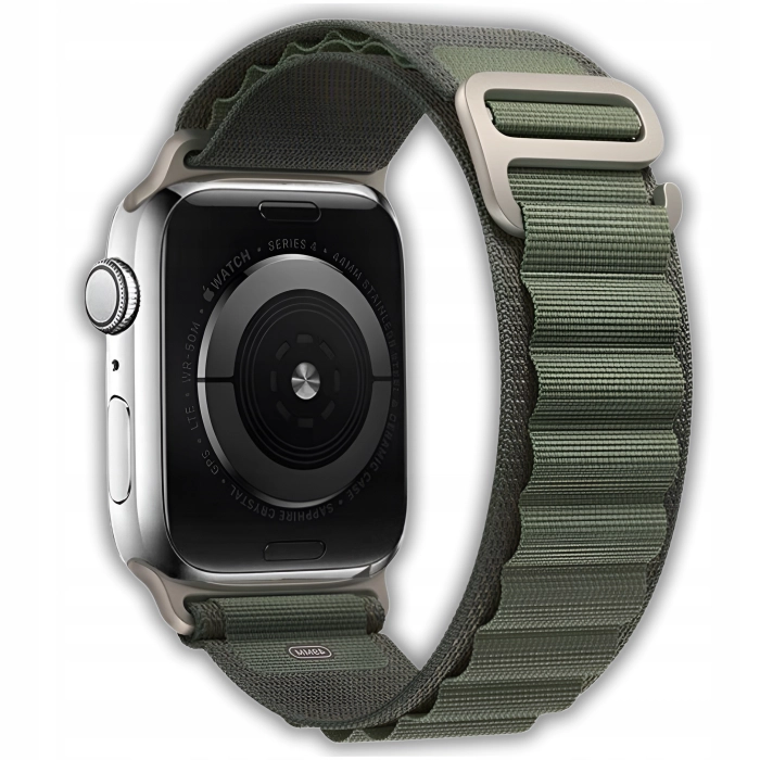Pasek materiałowy do Apple Watch 1/2/3/4/5/6/7/8/9/SE 38mm 40mm 41mm (Zielony)