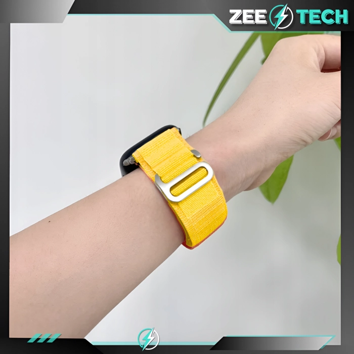 Pasek materiałowy do Apple Watch 1/2/3/4/5/6/7/8/9/SE 38mm 40mm 41mm (Żółty)