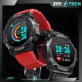 Smartwatch męski, damski Z68 - zegarek sportowy z pomiarem pulsu, kroków (Czerwony)