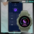Smartwatch męski, damski Z68 - zegarek sportowy z pomiarem pulsu, kroków (Zielony)