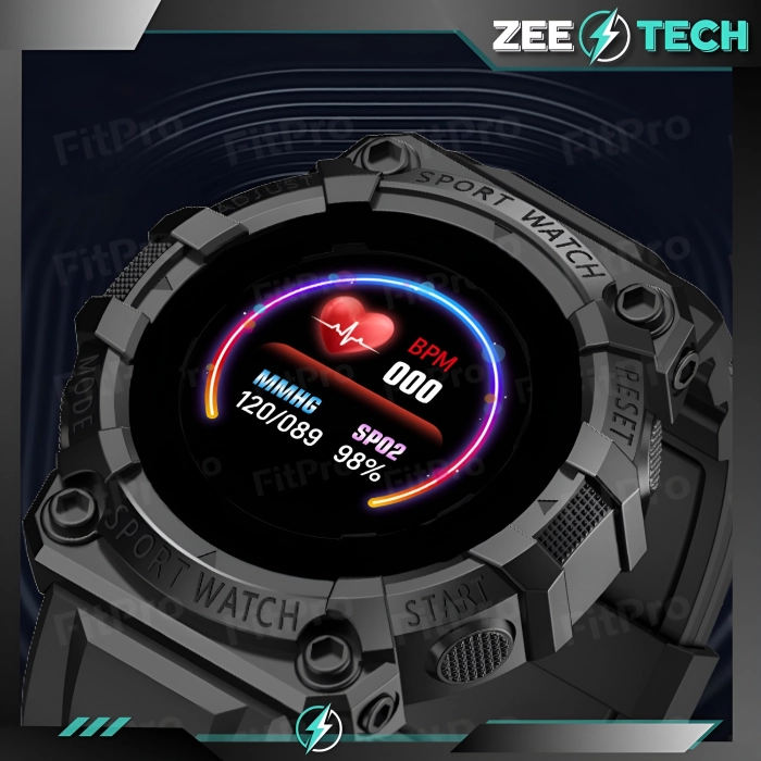 Smartwatch męski, damski Z68 - zegarek sportowy z pomiarem pulsu, kroków (Zielony)