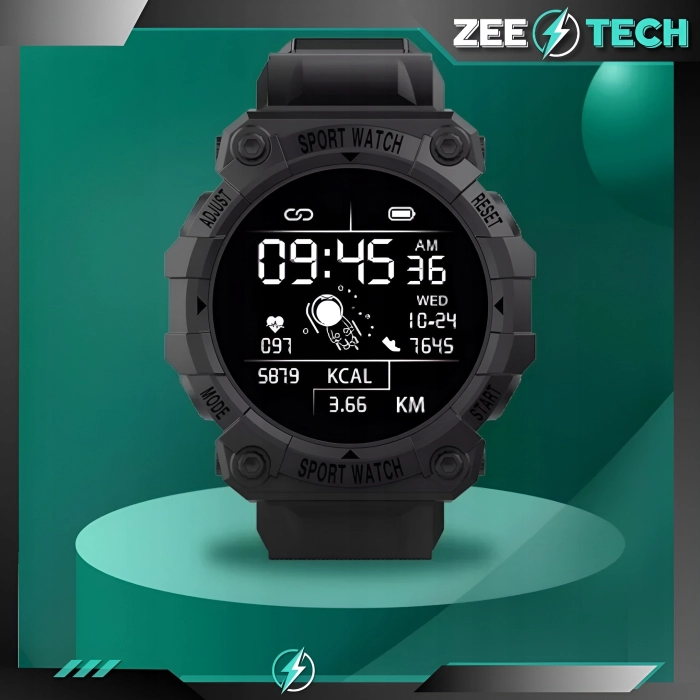 Smartwatch męski, damski Z68 - zegarek sportowy z pomiarem pulsu, kroków (Zielony)