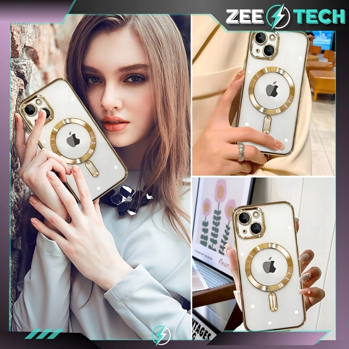 Etui do iPhone 13/14 - odporny case Magsafe (Złote)