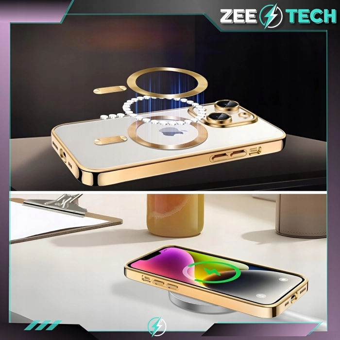 Etui do iPhone 13/14 - odporny case Magsafe (Złote)