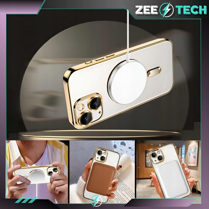 Etui do iPhone 15 - odporny case Magsafe (Złote)