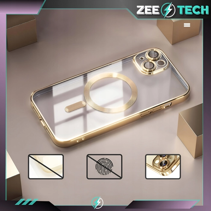 Etui do iPhone 15 - odporny case Magsafe (Złote)