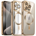Etui do iPhone 15 Pro - odporny case Magsafe (Złote)
