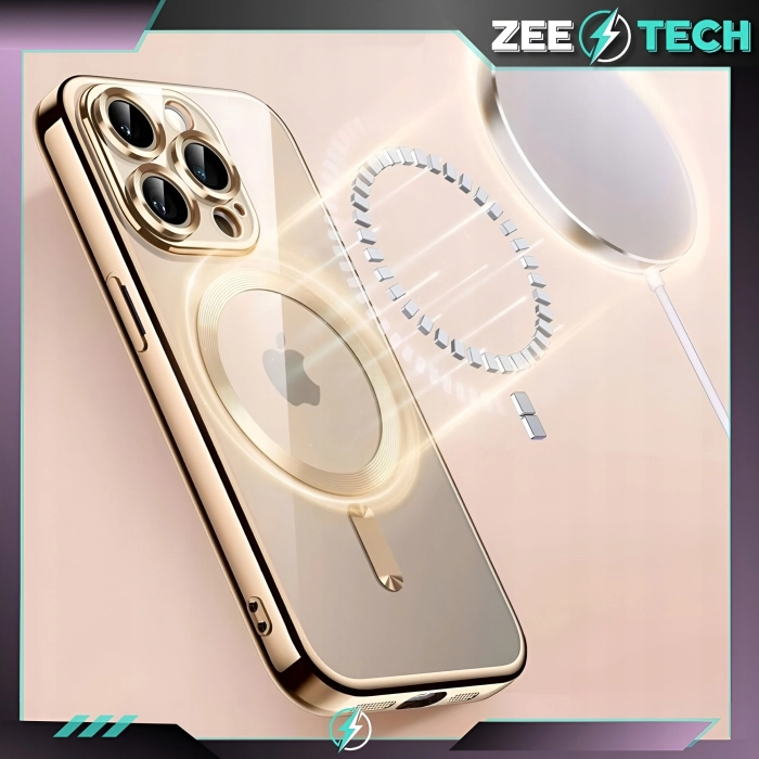 Etui do iPhone 15 Pro - odporny case Magsafe (Złote)