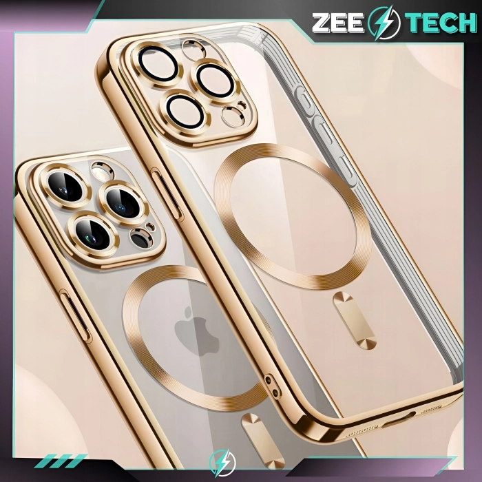 Etui do iPhone 15 Pro - odporny case Magsafe (Złote)