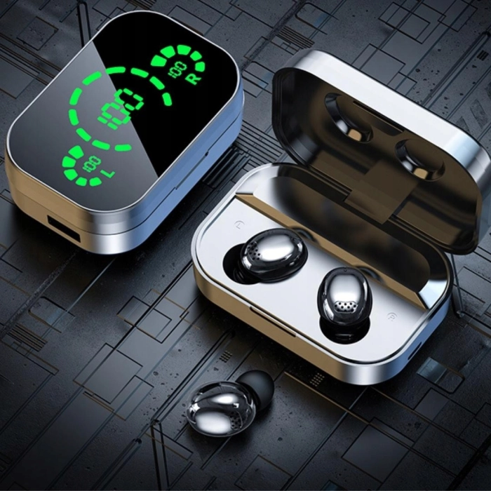 Słuchawki bezprzewodowe douszne z mikrofonem Z04 - sportowe gamingowe Bluetooth + Powerbank