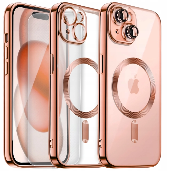 Etui do iPhone 13/14 - odporny case Magsafe (Różowe)