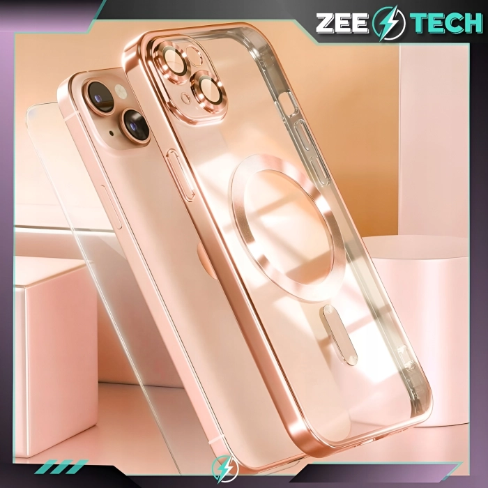 Etui do iPhone 15 - odporny case Magsafe (Różowe)