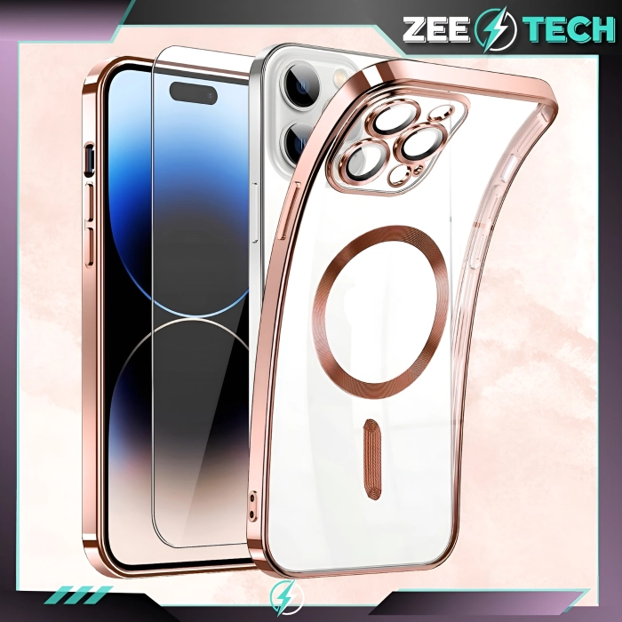 Etui do iPhone 13 Pro - odporny case Magsafe (Różowe)