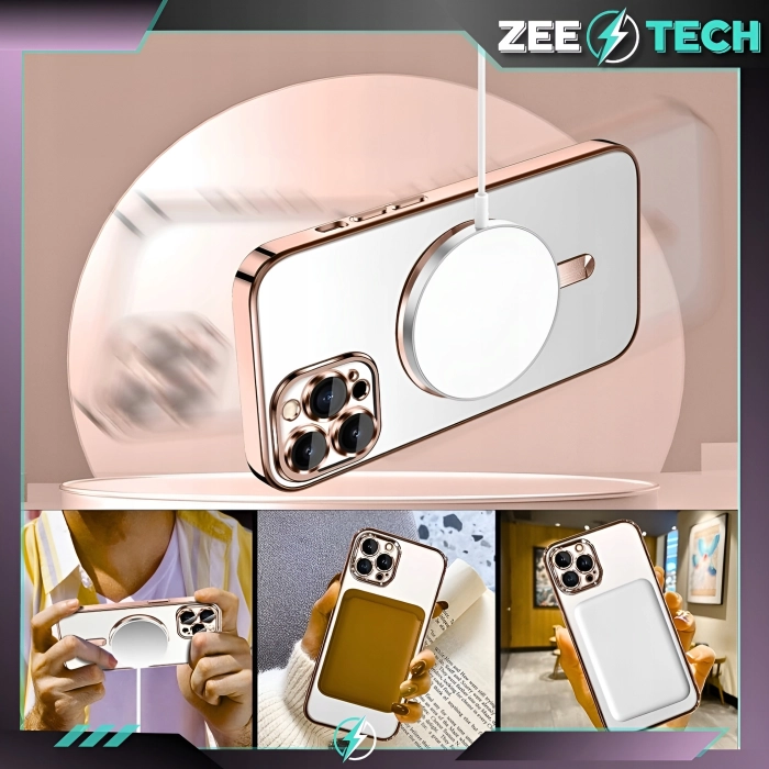 Etui do iPhone 13 Pro - odporny case Magsafe (Różowe)